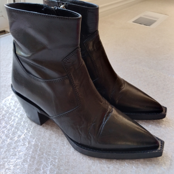The Kooples Black Leather Boots - Picture 4 of 9